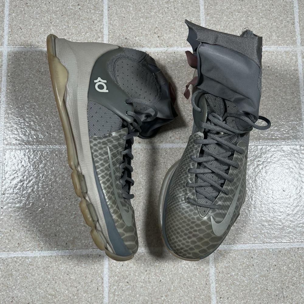 Nike KD 8 Elite Grey White Basketball Shoes 834185-001 Men‎ Sz 10.5 Kevin Durant